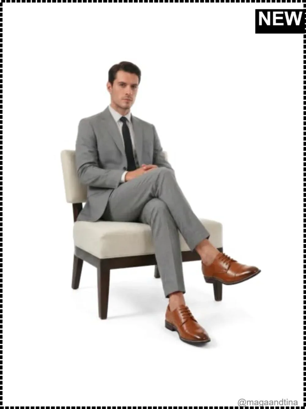 Mens Wingtip Oxford Dress Shoes Formal Business Wedding